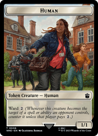 Human (0006) // Cyberman Double-Sided Token [Doctor Who Tokens] - The Mythic Store | 24h Order Processing
