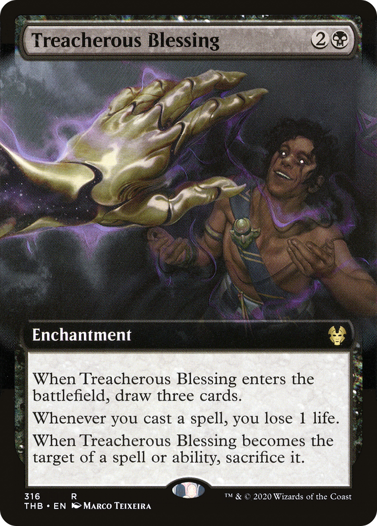 Treacherous Blessing (Extended Art) [Theros Beyond Death] - The Mythic Store | 24h Order Processing