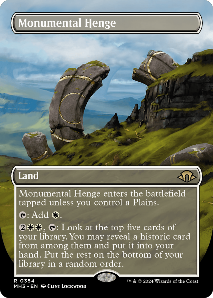 Monumental Henge (Borderless) [Modern Horizons 3] - The Mythic Store | 24h Order Processing