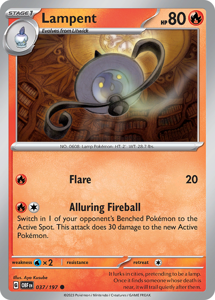Lampent (037/197) [Scarlet & Violet: Obsidian Flames] - The Mythic Store | 24h Order Processing