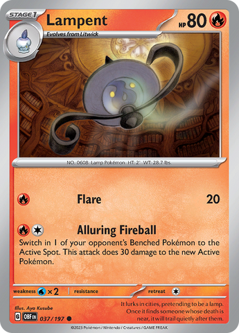 Lampent (037/197) [Scarlet & Violet: Obsidian Flames] - The Mythic Store | 24h Order Processing