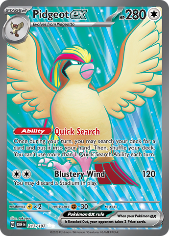 Pidgeot ex (217/197) [Scarlet & Violet: Obsidian Flames] - The Mythic Store | 24h Order Processing