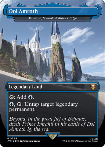 Dol Amroth - Minamo, School at Water's Edge (Borderless) (Surge Foil Realms and Relics) [The Lord of the Rings: Tales of Middle-Earth Commander] - The Mythic Store | 24h Order Processing