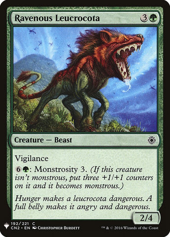 Ravenous Leucrocota [Mystery Booster] - The Mythic Store | 24h Order Processing