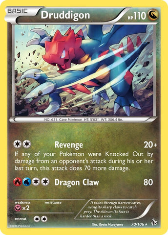 Druddigon (70/106) (Theme Deck Exclusive) [XY: Flashfire] - The Mythic Store | 24h Order Processing