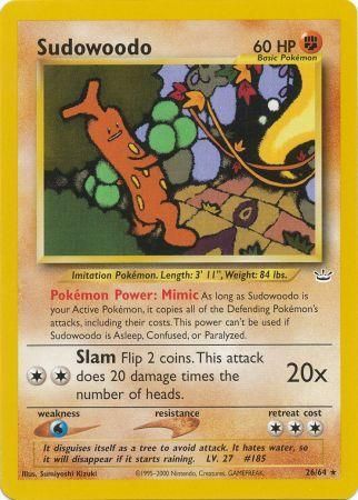 Sudowoodo (26/64) [Neo Revelation Unlimited] - The Mythic Store | 24h Order Processing