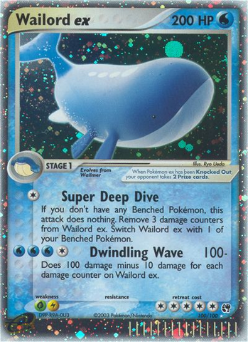 Wailord ex (100/100) [EX: Sandstorm] - The Mythic Store | 24h Order Processing