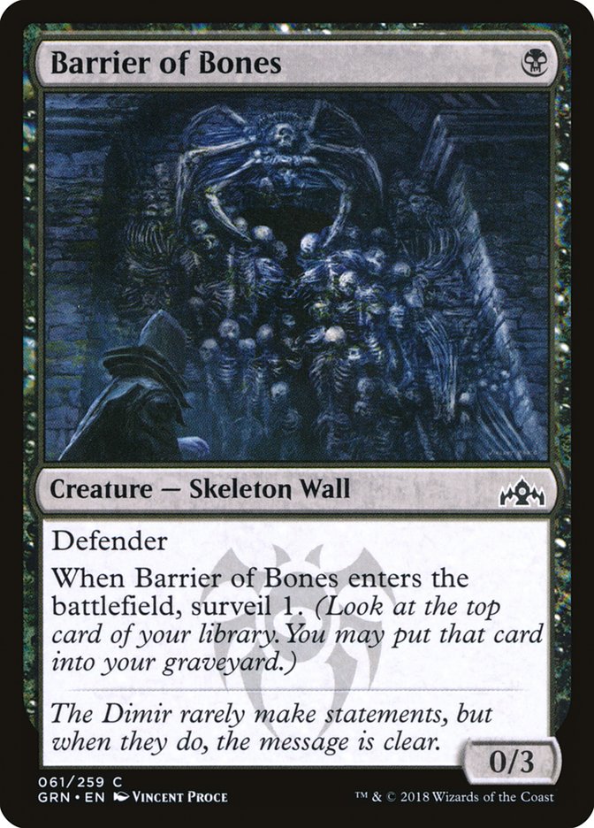 Barrier of Bones [Guilds of Ravnica] - The Mythic Store | 24h Order Processing