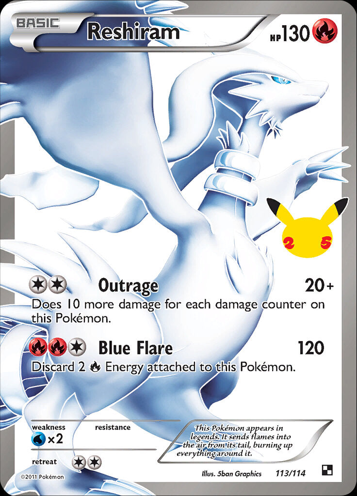 Reshiram (113/114) [Celebrations: 25th Anniversary - Classic Collection] - The Mythic Store | 24h Order Processing