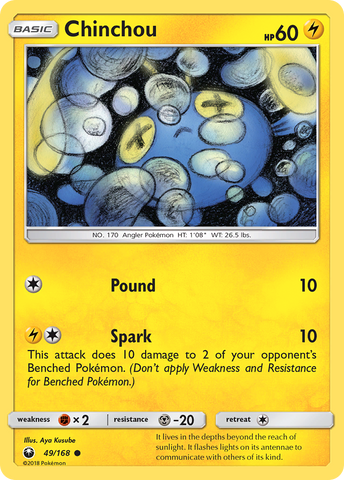 Chinchou (49/168) [Sun & Moon: Celestial Storm] - The Mythic Store | 24h Order Processing