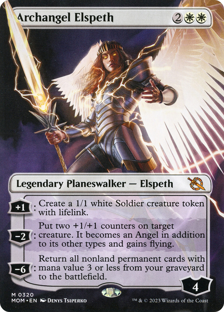 Archangel Elspeth (Borderless Alternate Art) [March of the Machine] - The Mythic Store | 24h Order Processing