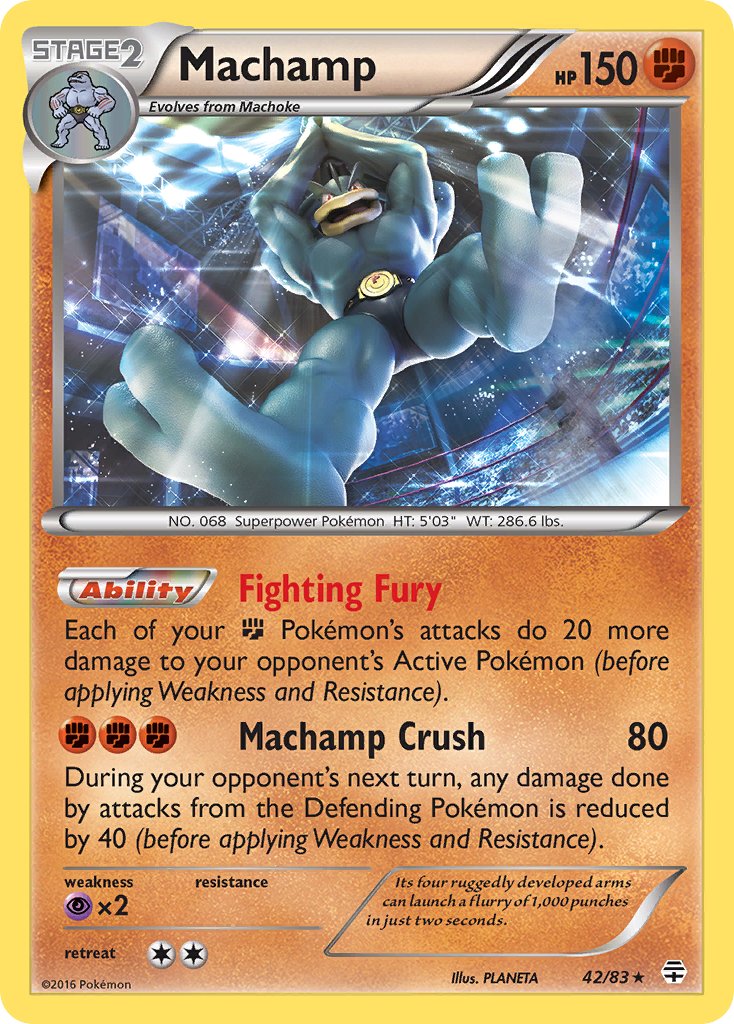 Machamp (42/83) (Theme Deck Exclusive) [XY: Furious Fists] - The Mythic Store | 24h Order Processing