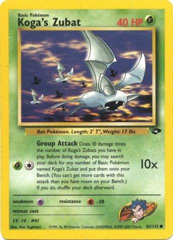 Koga's Zubat (83/132) [Gym Challenge Unlimited] - The Mythic Store | 24h Order Processing