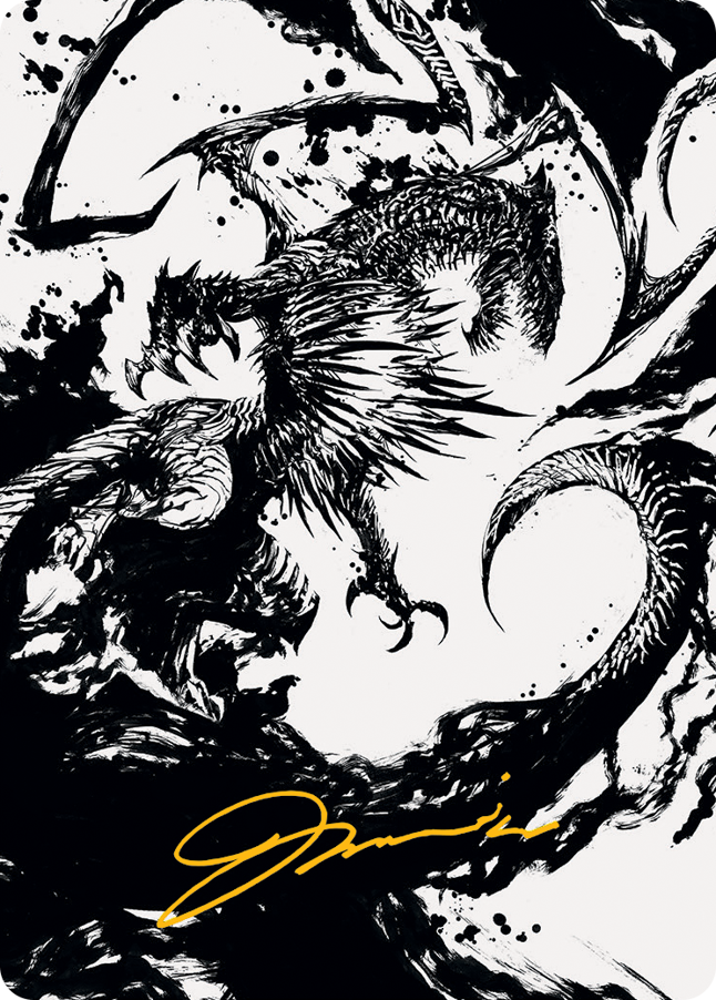 Skithiryx, the Blight Dragon Art Card (Gold-Stamped Signature) [March of the Machine Art Series] - The Mythic Store | 24h Order Processing