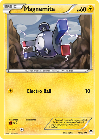 Magnemite (43/135) [Black & White: Plasma Storm] - The Mythic Store | 24h Order Processing