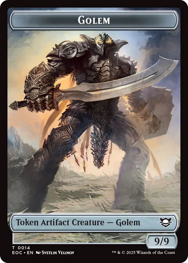 Gnome // Golem (0014) Double-Sided Token [Edge of Eternities Commander Tokens] - The Mythic Store | 24h Order Processing