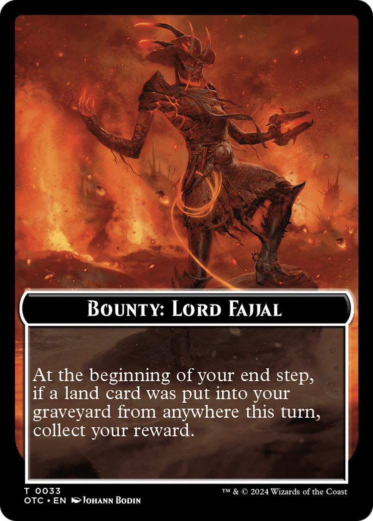 Bounty: Lord Fajjal // Bounty Rules Double-Sided Token [Outlaws of Thunder Junction Commander Tokens] - The Mythic Store | 24h Order Processing