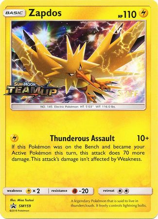 Zapdos (SM159) (Staff) [Sun & Moon: Black Star Promos] - The Mythic Store | 24h Order Processing