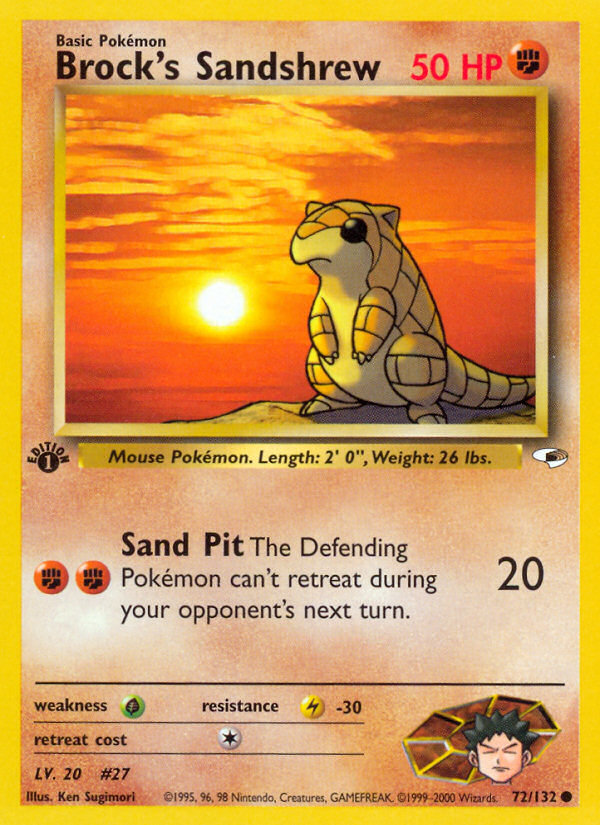 Brock's Sandshrew (72/132) [Gym Heroes 1st Edition] - The Mythic Store | 24h Order Processing