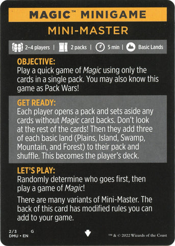 Mini-Master (Magic Minigame) [Dominaria United Minigame] - The Mythic Store | 24h Order Processing