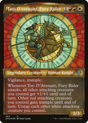 Tori D'Avenant, Fury Rider (Showcase Textured) [Dominaria United] - The Mythic Store | 24h Order Processing