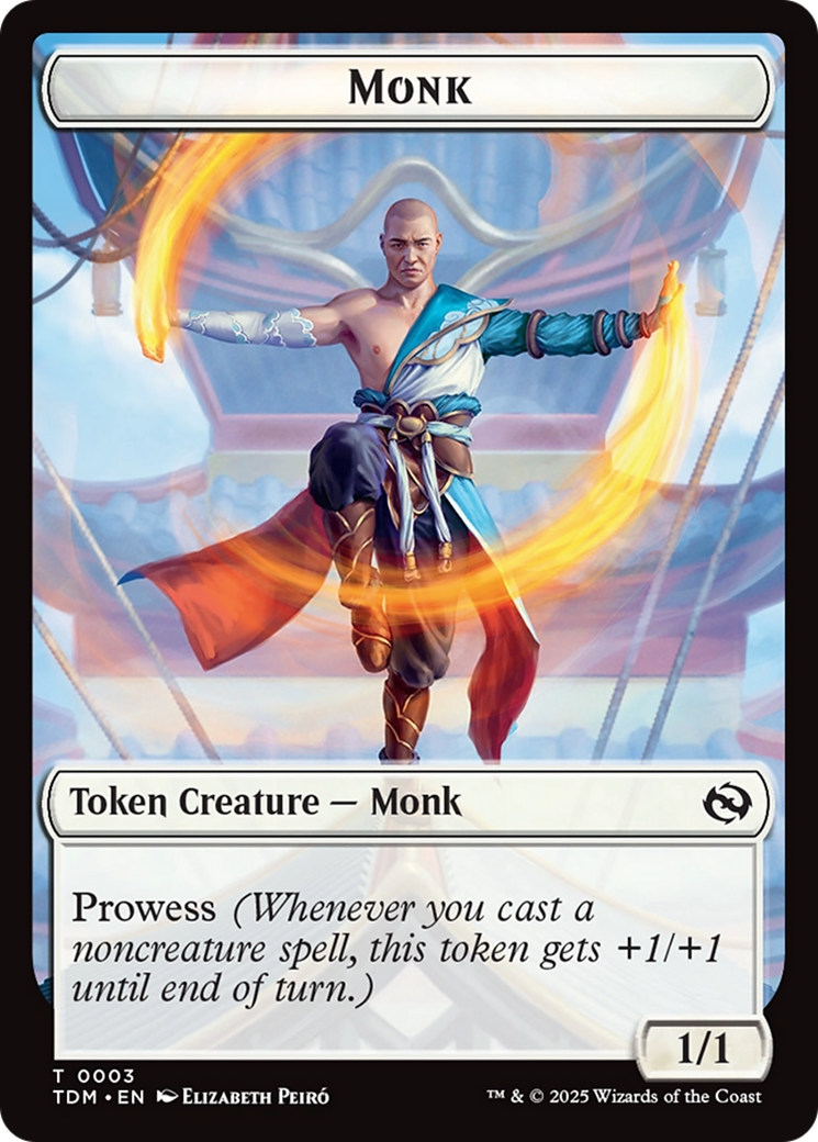 Elemental (0027) // Monk Double-Sided Token [Tarkir: Dragonstorm Commander Tokens] - The Mythic Store | 24h Order Processing