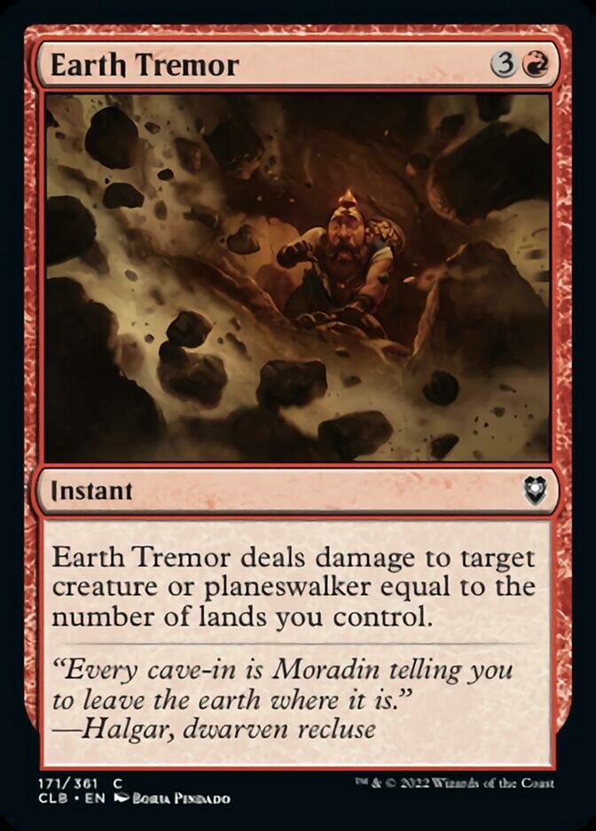 Earth Tremor [Commander Legends: Battle for Baldur's Gate] - The Mythic Store | 24h Order Processing