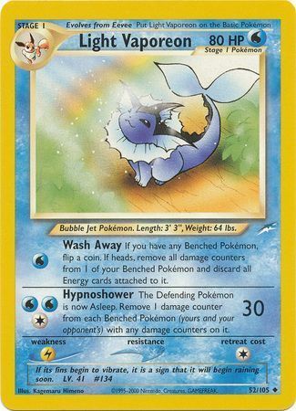 Light Vaporeon (52/105) [Neo Destiny Unlimited] - The Mythic Store | 24h Order Processing