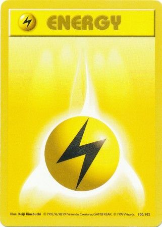 Lightning Energy (100/102) [Base Set Shadowless Unlimited] - The Mythic Store | 24h Order Processing
