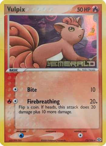 Vulpix (72/106) (Stamped) [EX: Emerald] - The Mythic Store | 24h Order Processing