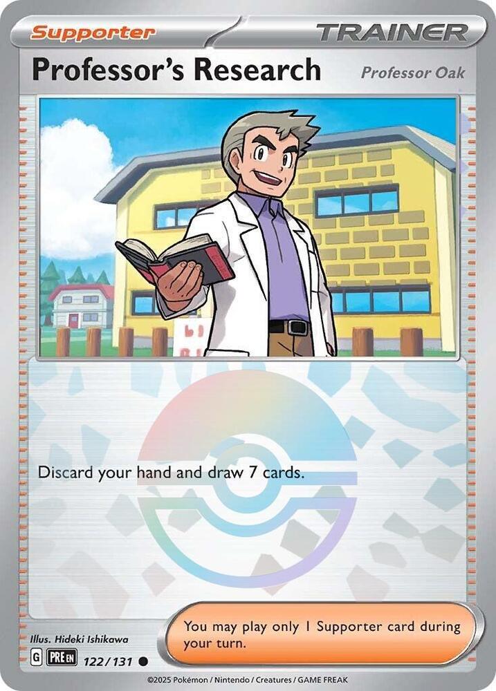 Professor's Research (122/131) [Professor Oak] (Poke Ball Pattern) [Scarlet & Violet: Prismatic Evolutions] - The Mythic Store | 24h Order Processing