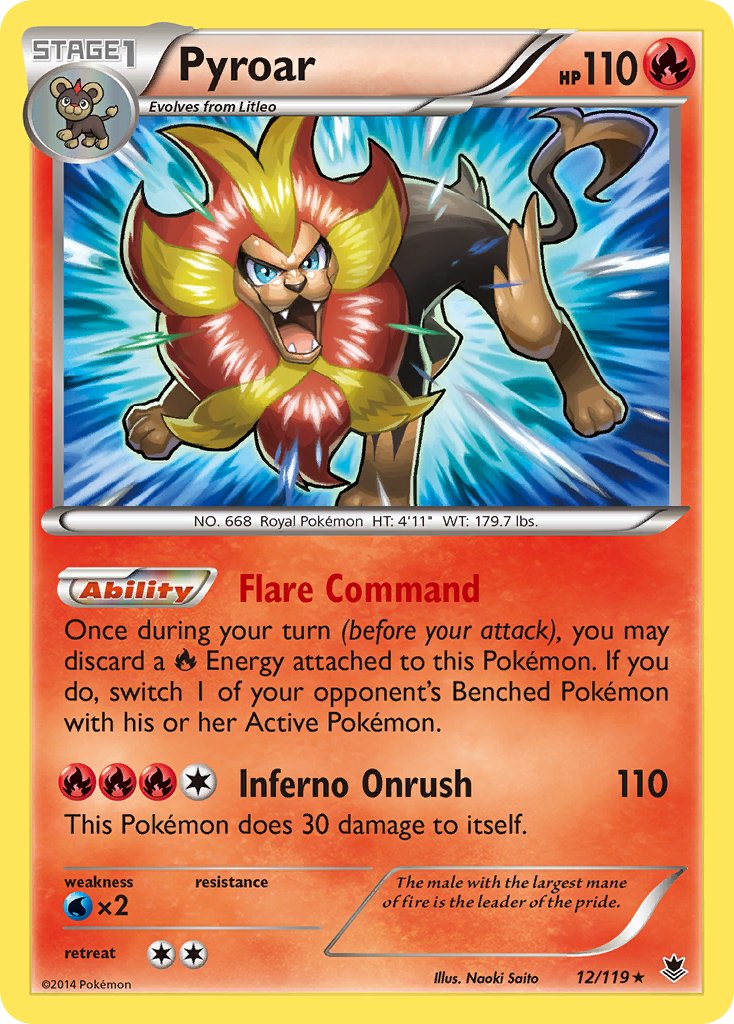 Pyroar (12/119) (Theme Deck Exclusive) [XY: Phantom Forces] - The Mythic Store | 24h Order Processing