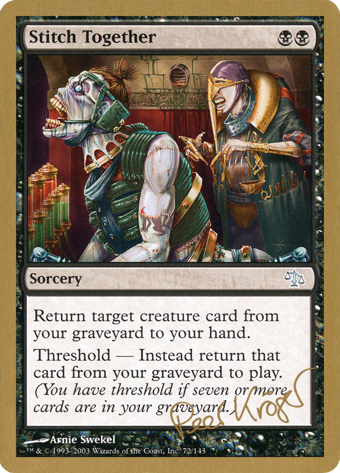 Stitch Together (Peer Kroger) [World Championship Decks 2003] - The Mythic Store | 24h Order Processing