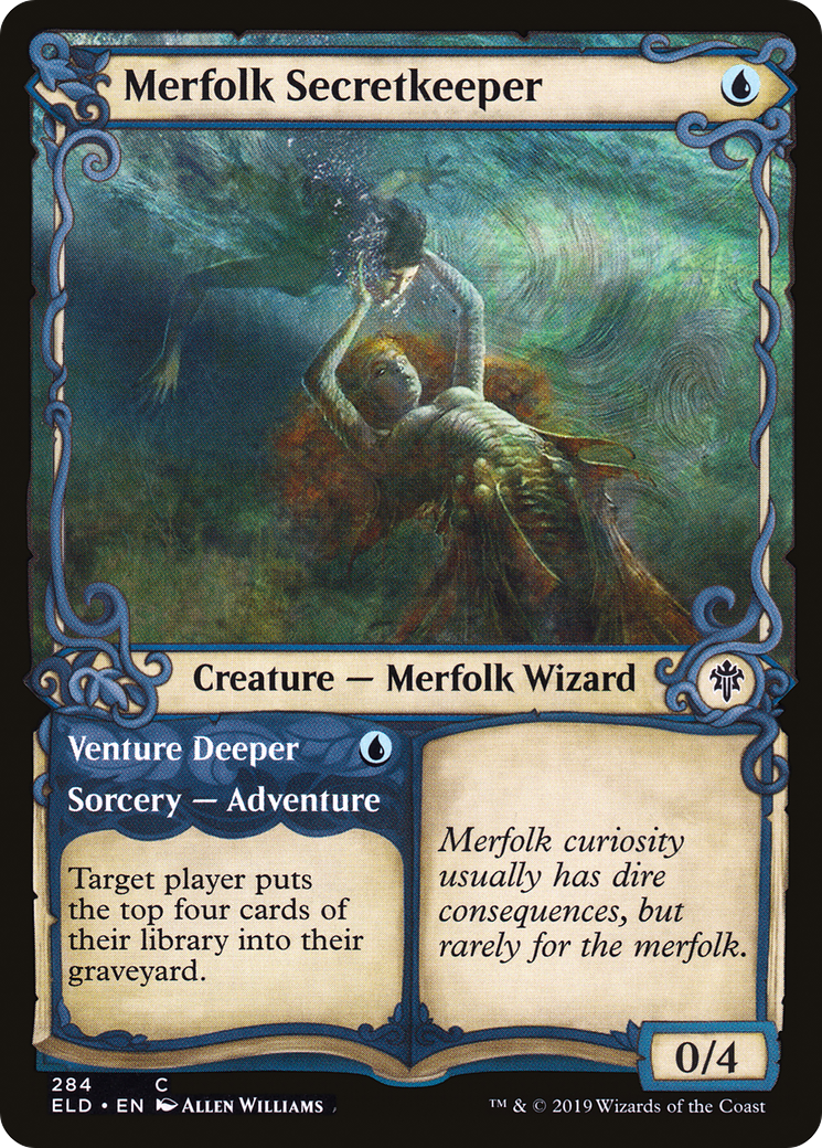 Merfolk Secretkeeper // Venture Deeper (Showcase) [Throne of Eldraine] - The Mythic Store | 24h Order Processing