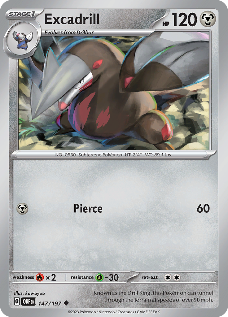 Excadrill (147/197) [Scarlet & Violet: Obsidian Flames] - The Mythic Store | 24h Order Processing