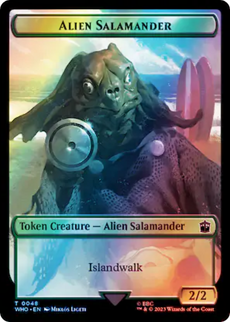 Fish // Alien Salamander Double-Sided Token (Surge Foil) [Doctor Who Tokens] - The Mythic Store | 24h Order Processing