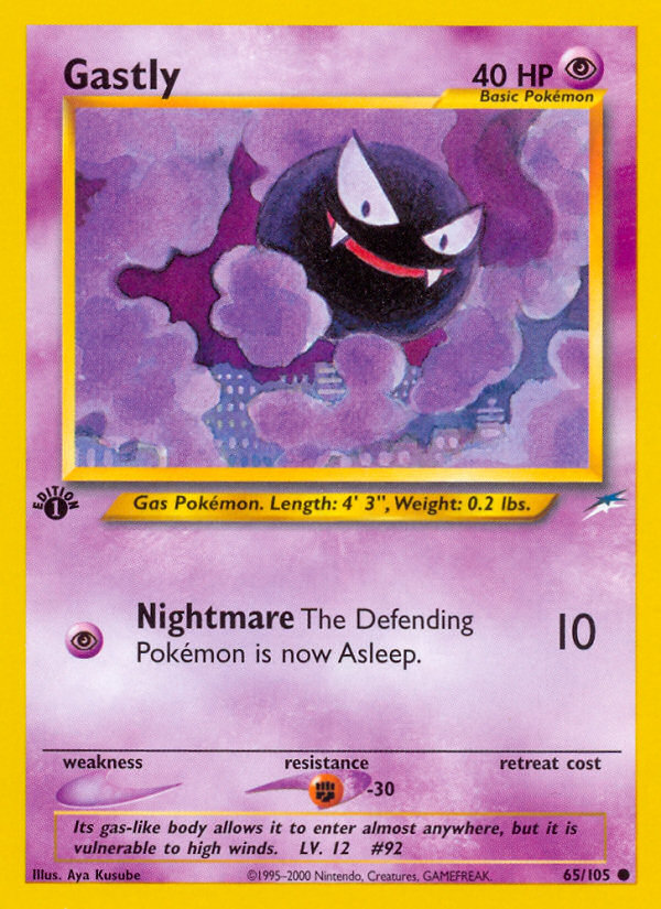Gastly (65/105) [Neo Destiny 1st Edition] - The Mythic Store | 24h Order Processing