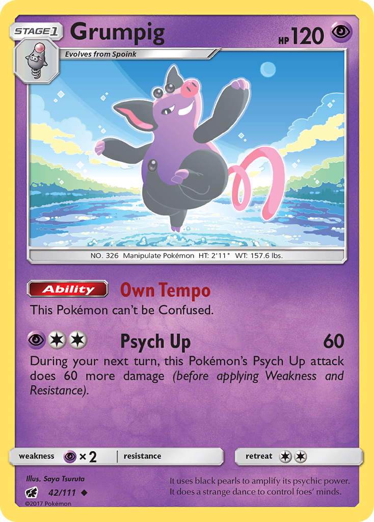 Grumpig (42/111) [Sun & Moon: Crimson Invasion] - The Mythic Store | 24h Order Processing