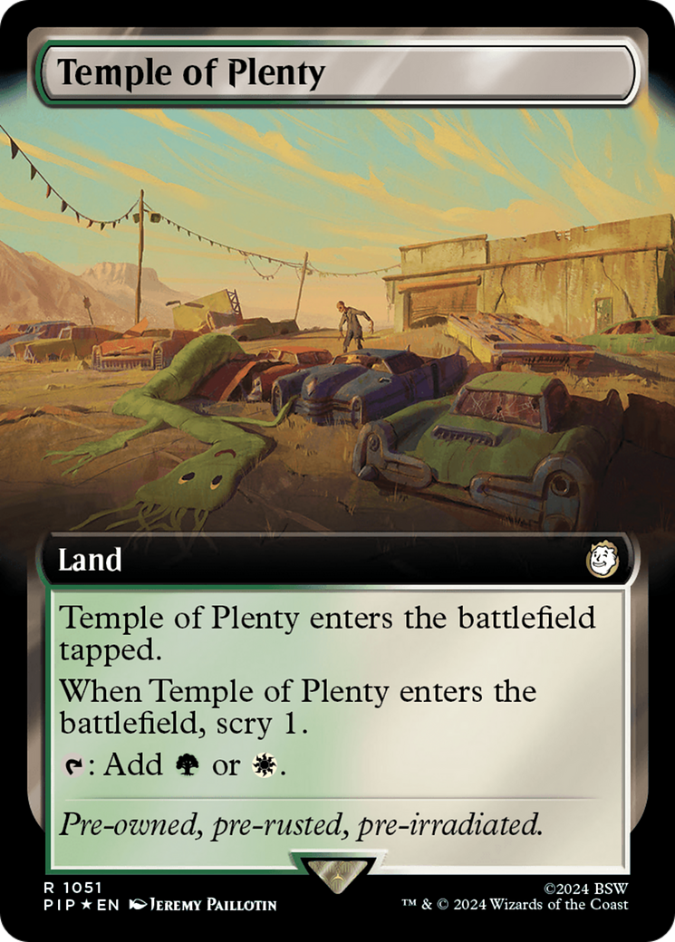 Temple of Plenty (Extended Art) (Surge Foil) [Fallout] - The Mythic Store | 24h Order Processing