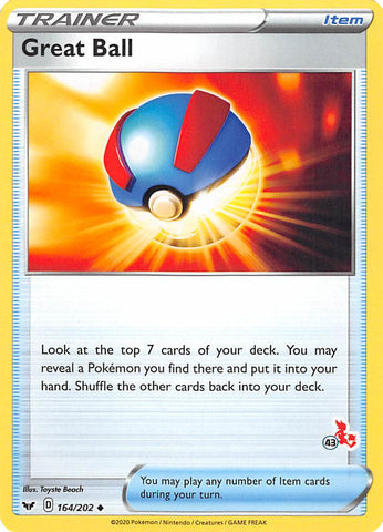 Great Ball (164/202) (Cinderace Stamp #43) [Battle Academy 2022] - The Mythic Store | 24h Order Processing