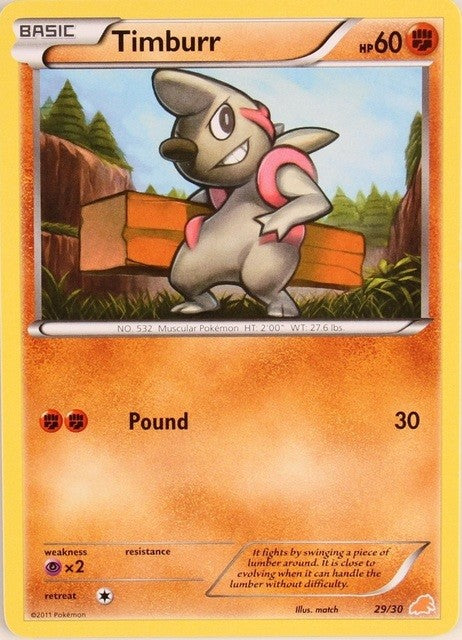 Timburr (29/30) [Black & White: Trainer Kit - Excadrill] - The Mythic Store | 24h Order Processing