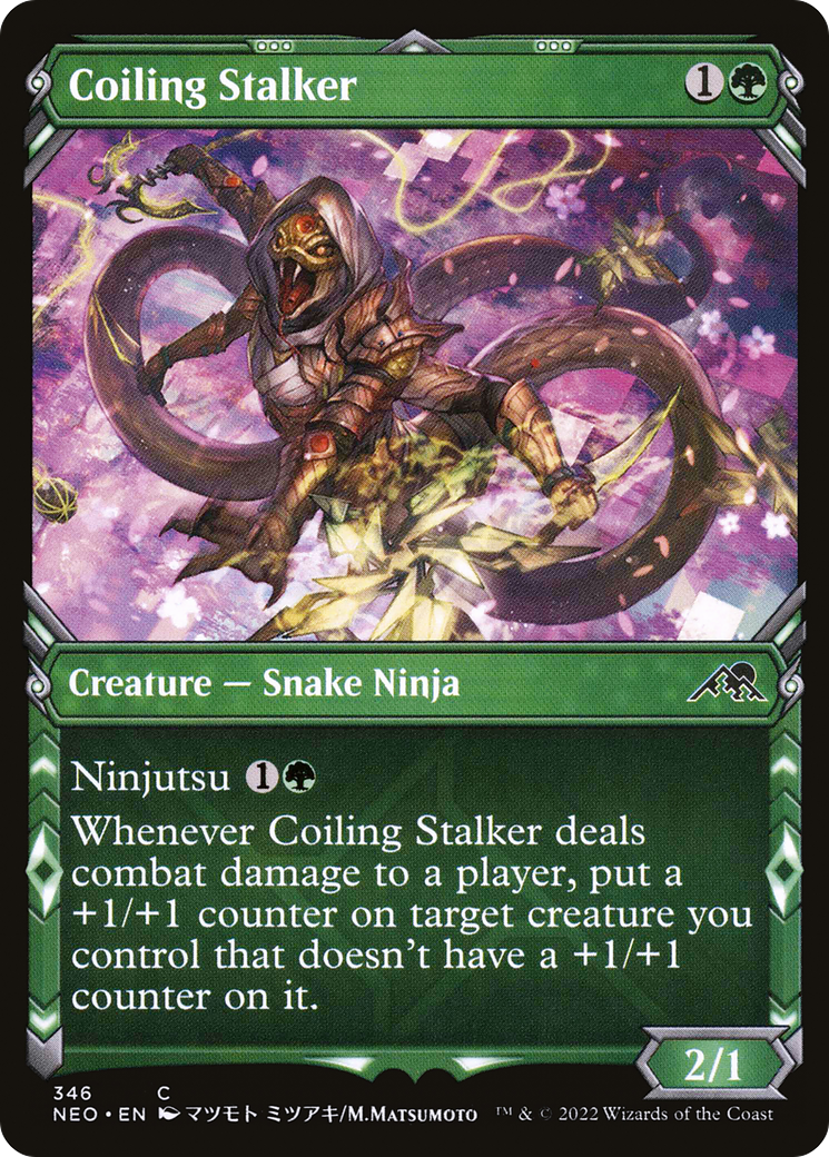 Coiling Stalker (Showcase Ninja) [Kamigawa: Neon Dynasty] - The Mythic Store | 24h Order Processing