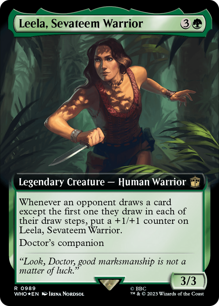 Leela, Sevateem Warrior (Extended Art) (Surge Foil) [Doctor Who] - The Mythic Store | 24h Order Processing