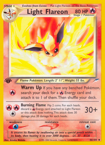 Light Flareon (46/105) [Neo Destiny 1st Edition] - The Mythic Store | 24h Order Processing