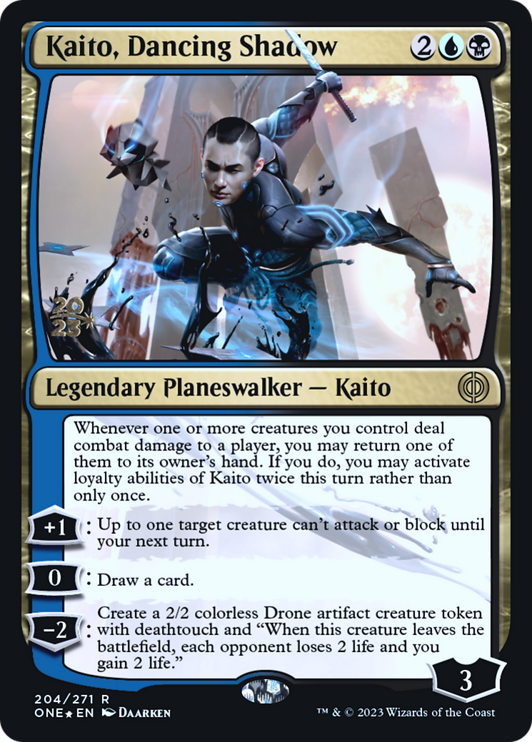 Kaito, Dancing Shadow [Phyrexia: All Will Be One Prerelease Promos] - The Mythic Store | 24h Order Processing