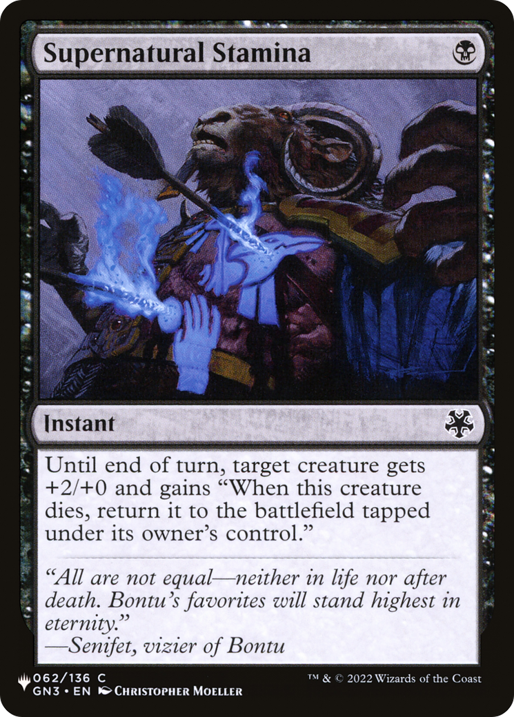 Supernatural Stamina [The List] - The Mythic Store | 24h Order Processing