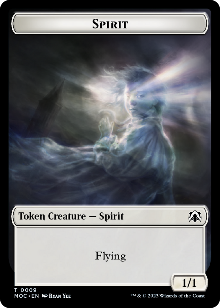 Spirit (9) // Treasure Double-Sided Token [March of the Machine Commander Tokens] - The Mythic Store | 24h Order Processing