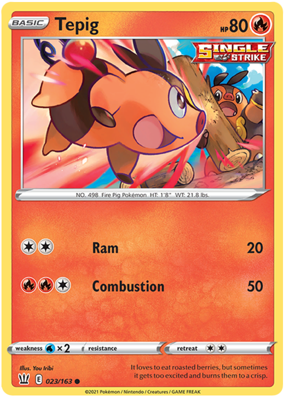 Tepig (023/163) [Sword & Shield: Battle Styles] - The Mythic Store | 24h Order Processing