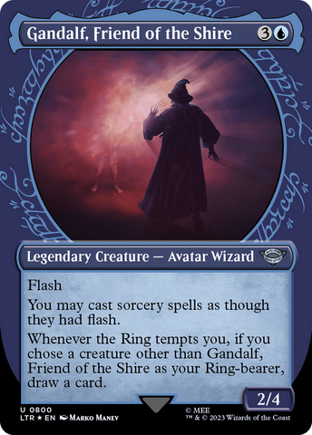 Gandalf, Friend of the Shire (Showcase) (Surge Foil) [The Lord of the Rings: Tales of Middle-Earth] - The Mythic Store | 24h Order Processing