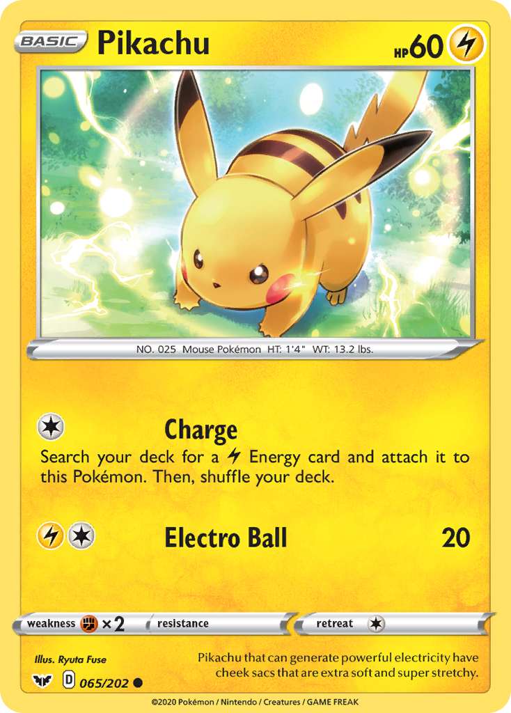 Pikachu (065/202) [Sword & Shield: Base Set] - The Mythic Store | 24h Order Processing